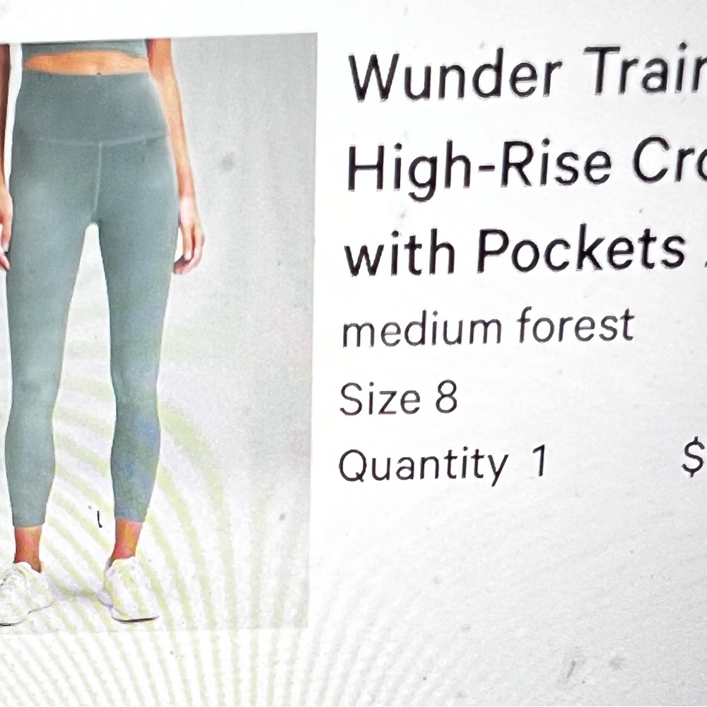 Lululemon Wunder Train High Rise leggings. With pockets. NWOT